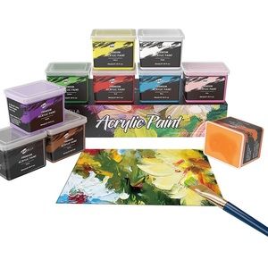 Acrylic Paint Set 10 Vibrant Colors Acrylic Craft Paints Non Toxic